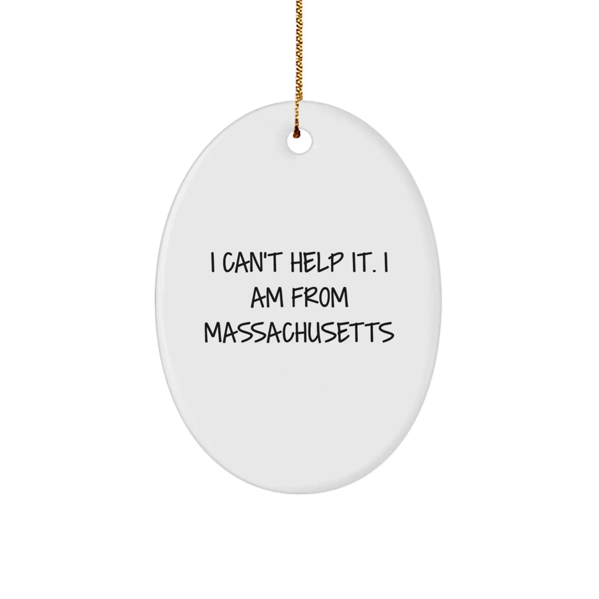 Funny Massachusetts Oval Ornament Gifts from Friends and Family for Christmas