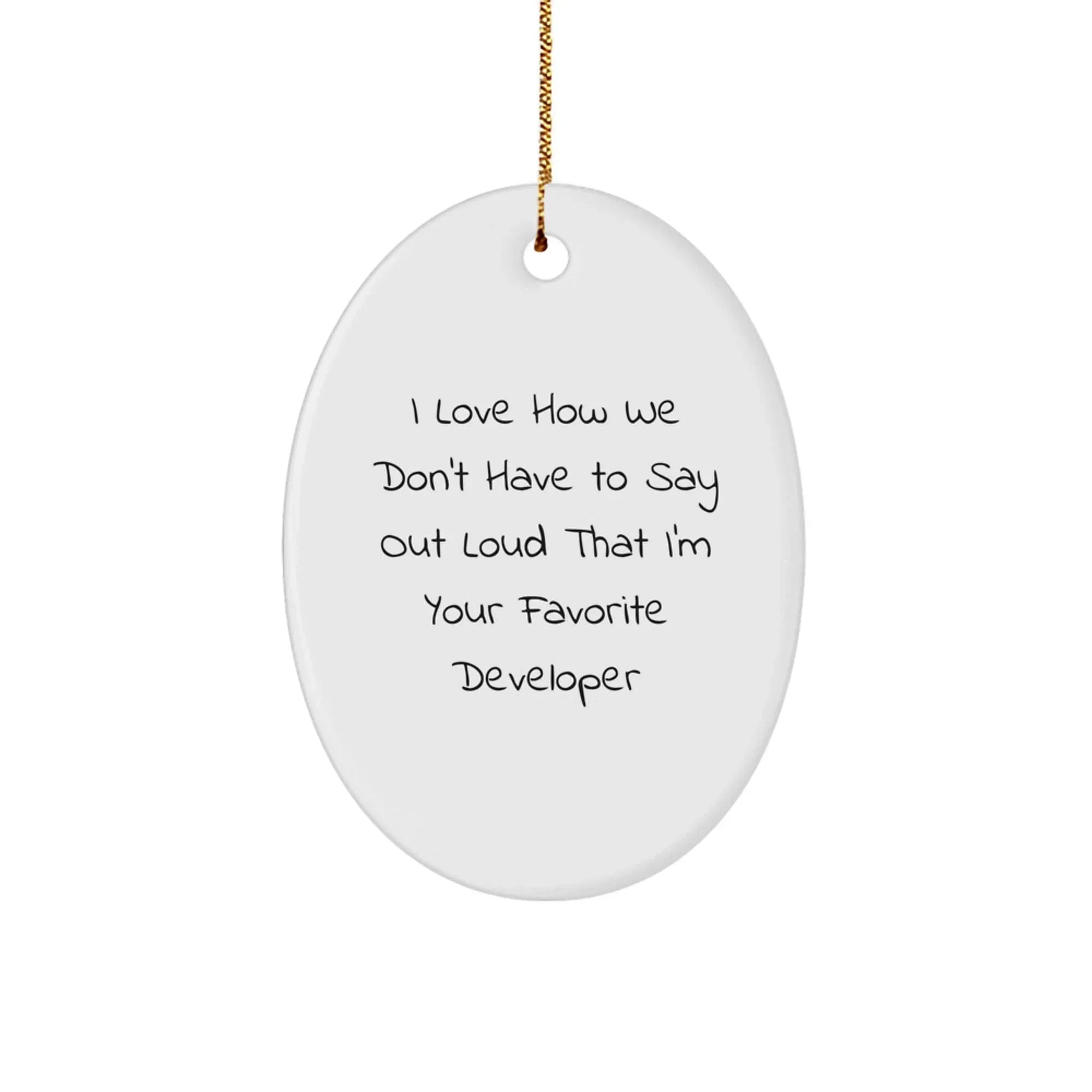 Funny Developer Oval Ornament Gifts from Friends - Christmas Unique Gifts for Developers