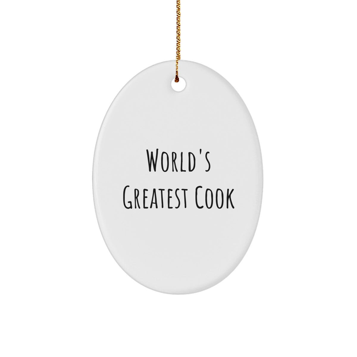 Witty Christmas Ornament Gift For Roommates - World's Greatest Cook - Image 1