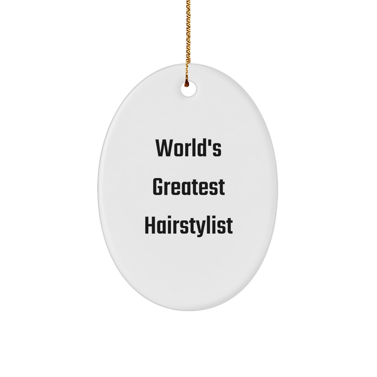 Christmas Gift World's Greatest Hairstylist Christmas Ornament for Her - Image 1