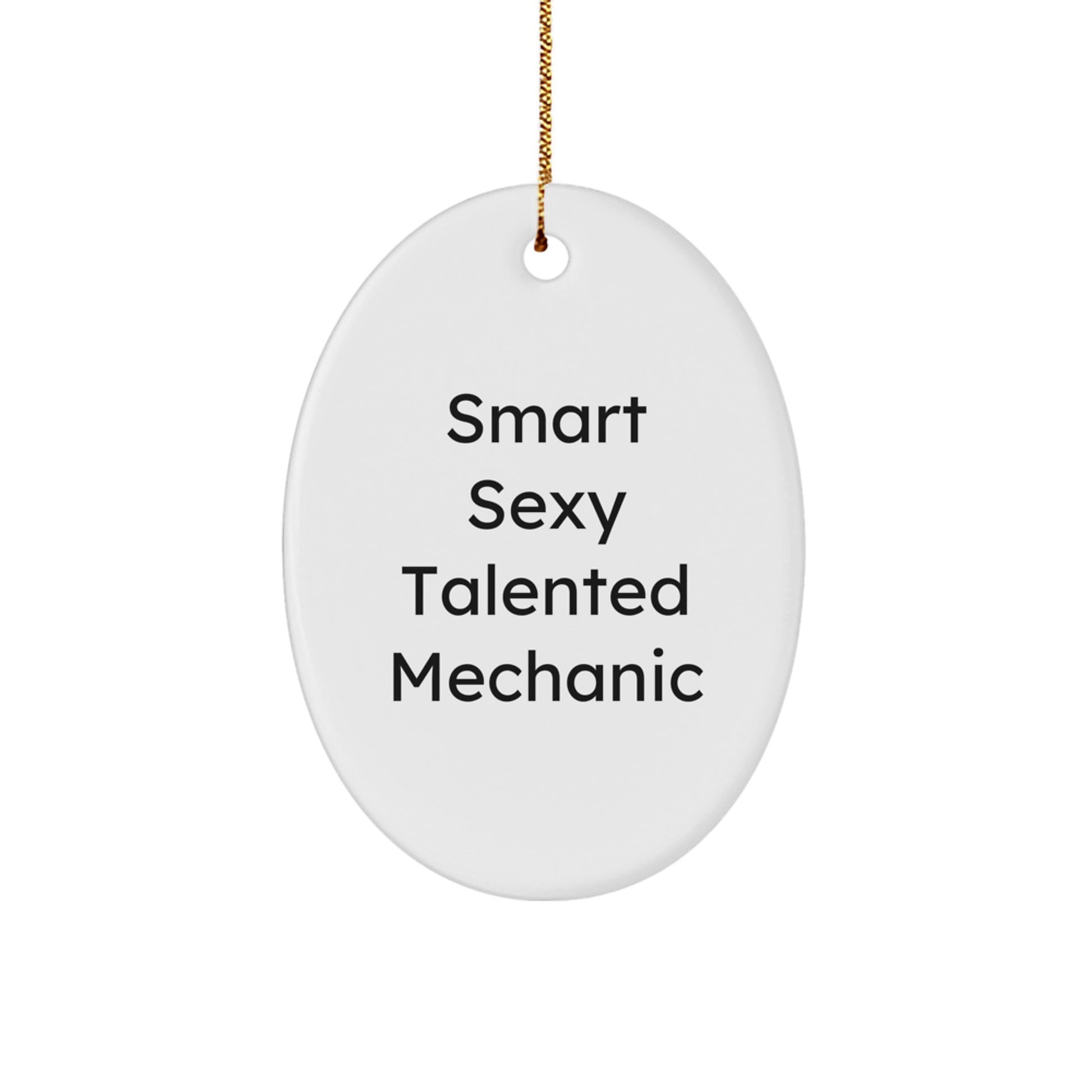 Smart Sexy Talented Mechanic Oval Christmas Ornament