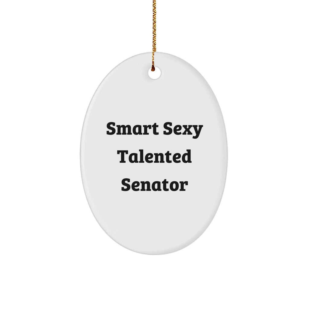 Smart Sexy Talented Senator Oval Ornament, Funny Quote, Christmas Unique Gift