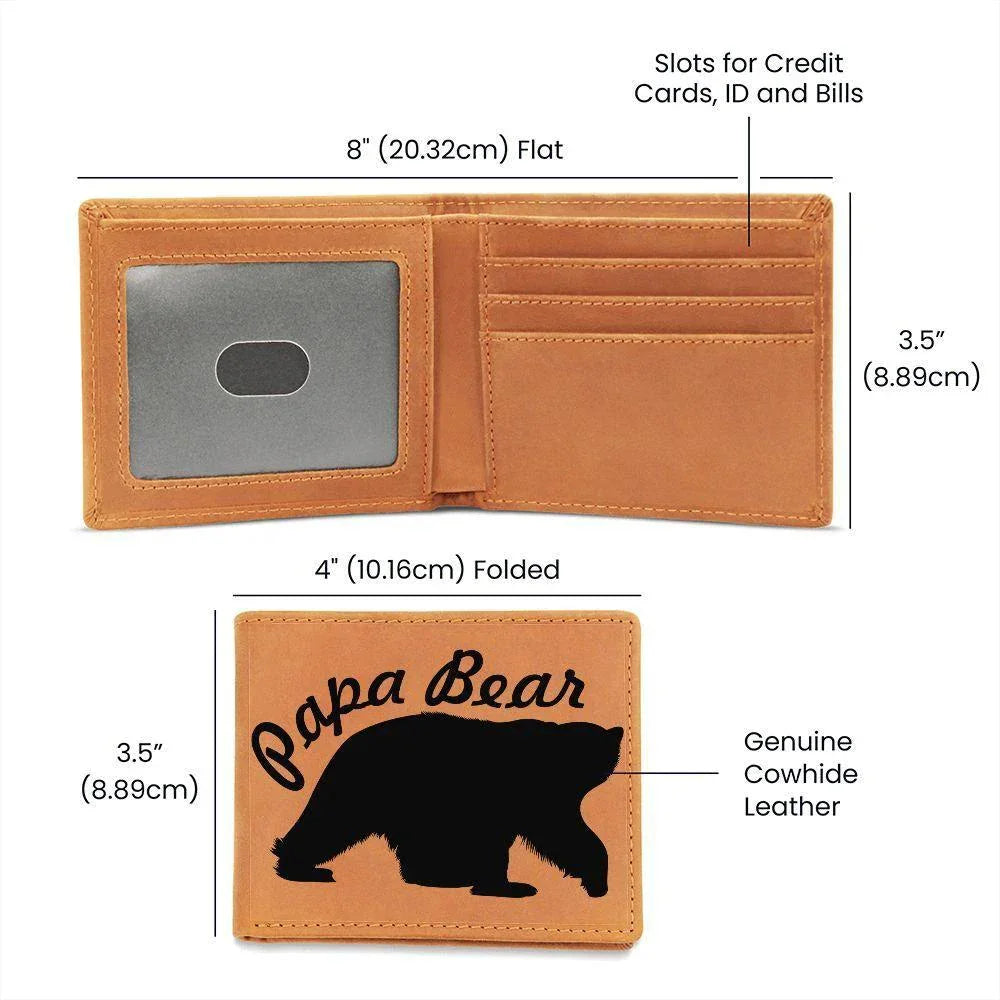 Papa Bear Leather Wallet