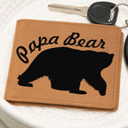 Papa Bear Leather Wallet