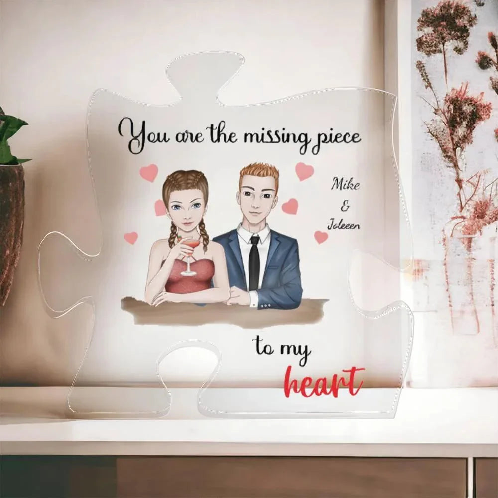 Personalized Couples You are the Missing Piece to my Heart Puzzle Acrylic Puzzle