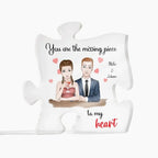 Personalized Couples You are the Missing Piece to my Heart Puzzle Acrylic Puzzle