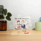 Personalized Couples You are the Missing Piece to my Heart Puzzle Acrylic Puzzle