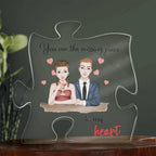 Personalized Couples You are the Missing Piece to my Heart Puzzle Acrylic Puzzle