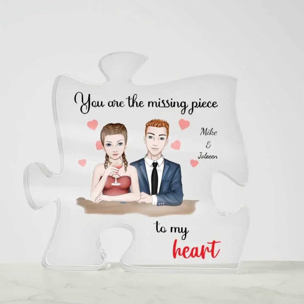 Personalized Couples You are the Missing Piece to my Heart Puzzle Acrylic Puzzle
