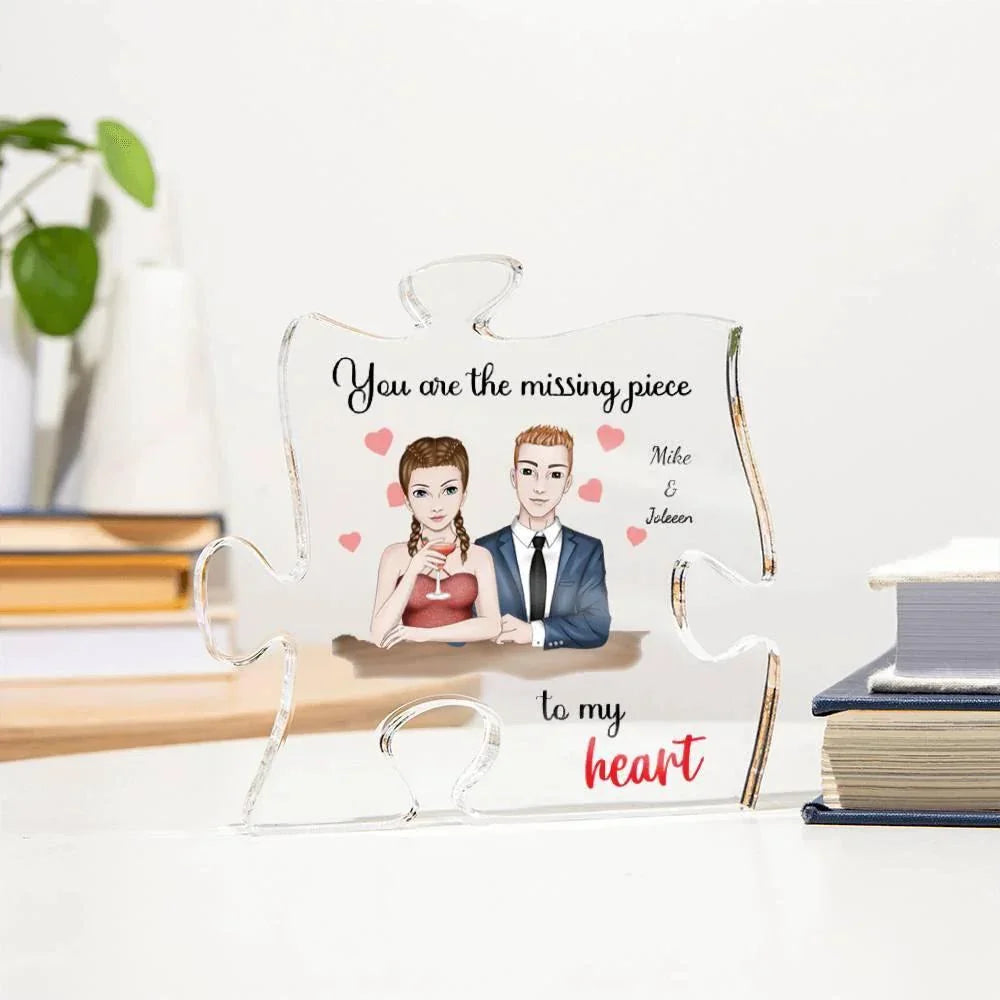 Personalized Couples You are the Missing Piece to my Heart Puzzle Acrylic Puzzle