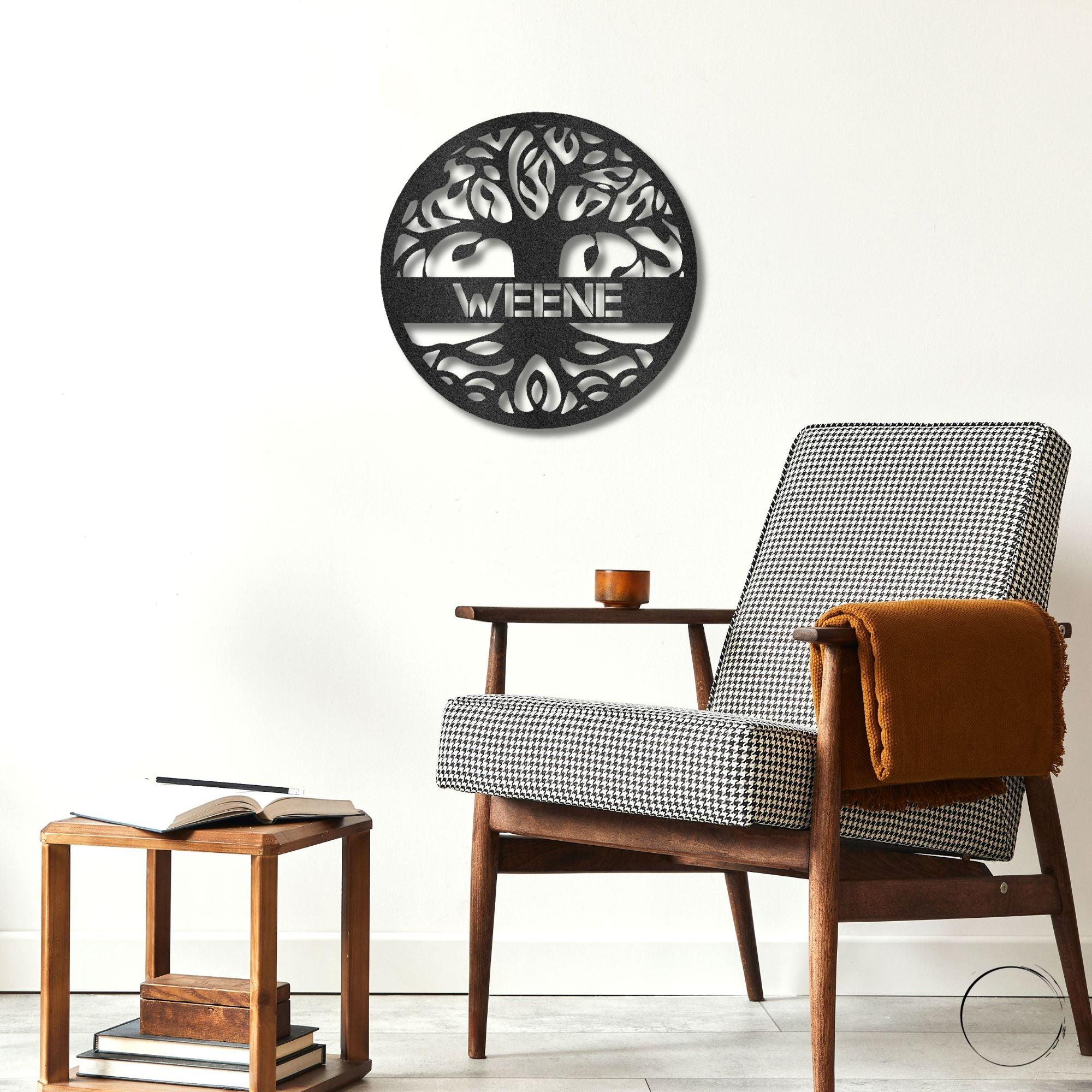 Personalized Family Name Tree of Life Indoor Outdoor Steel Wall Sign Metal Art - Mallard Moon Gift Shop