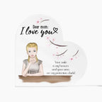 Personalized Gift for Mom Acrylic Heart Plaque