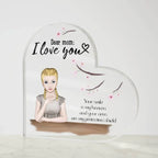 Personalized Gift for Mom Acrylic Heart Plaque