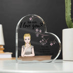 Personalized Gift for Mom Acrylic Heart Plaque