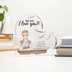 Personalized Gift for Mom Acrylic Heart Plaque
