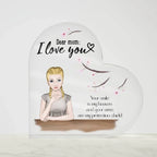 Personalized Gift for Mom Acrylic Heart Plaque