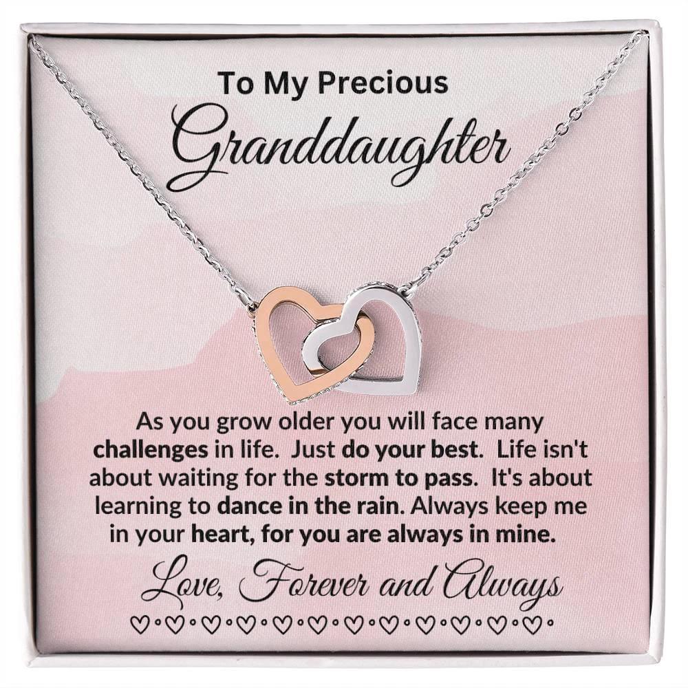Personalized Granddaughter Necklace Dance in the Rain