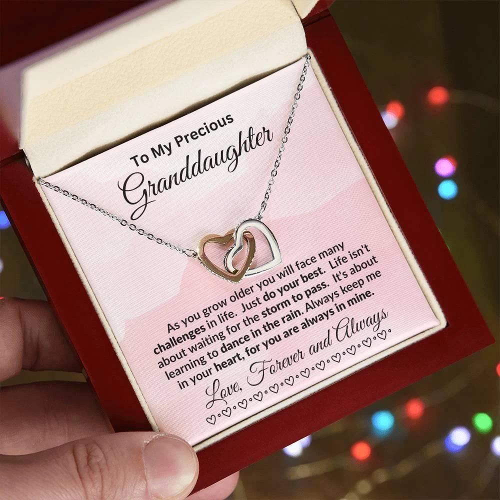 Personalized Granddaughter Necklace Dance in the Rain