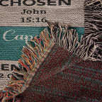 Personalized Photo and Name - God Says I Am Loved Gift for Son, Grandson, Godson Heirloom Woven Blanket