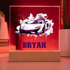 Personalized Sports Car Acrylic Plaque - Nightlight Room Decor