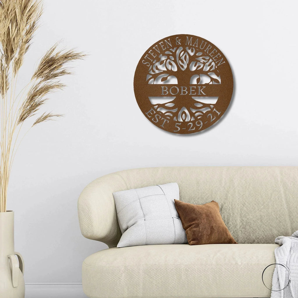 Personalized Tree of Life Metal Wall Art: Celebrate Heritage & Special Moments