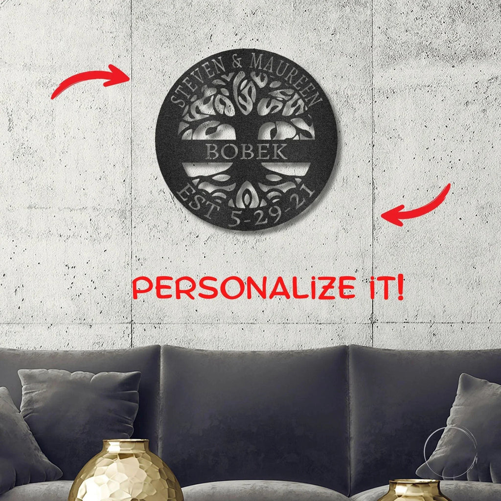 Personalized Tree of Life Metal Wall Art: Celebrate Heritage & Special Moments