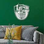 Personalized Trucker Indoor Outdoor Steel Sign