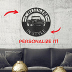 Classic Pickup Truck Personalized Indoor Outdoor Steel Sign Wall Sign