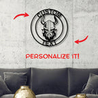 Forge Your Legacy: Personalized Viking Metal Art Wall Signs