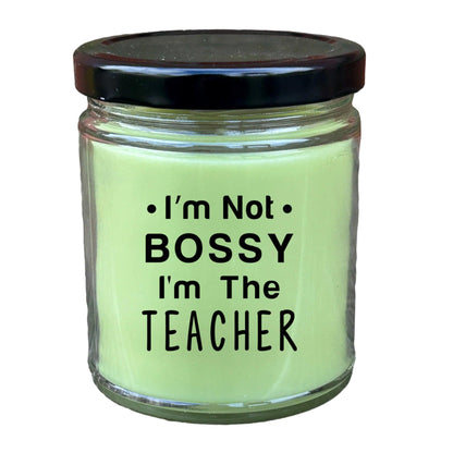 Gift for Teacher - I'm Not Bossy - Scented Soy Candle - Mallard Moon Gift Shop