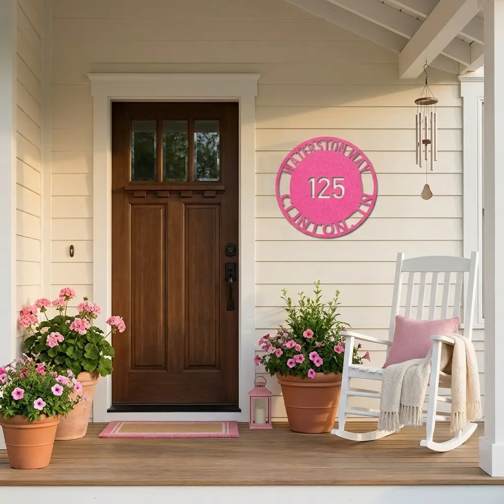 Personalized Address Sign, Custom House Number Sign, Outdoor Metal Address Plaque, Modern House Sign, Housewarming Gift