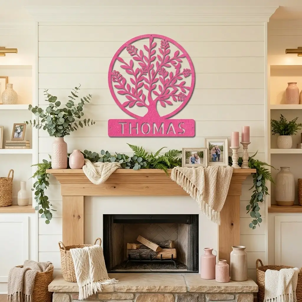 Personalized Tree of Life Metal Wall Sign: Celebrate Your Roots