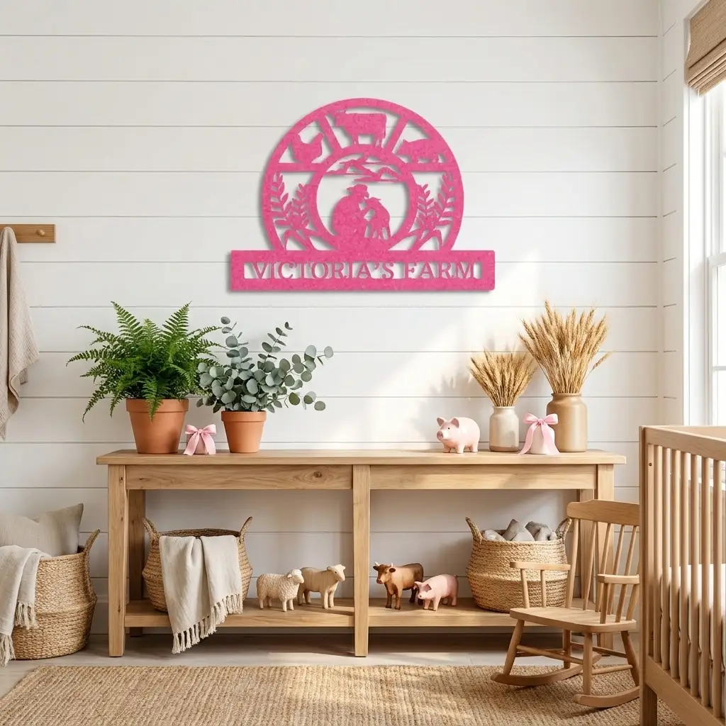 Personalized Farm Metal Wall Art – Custom Family Farm Sign – Ranch Decor – Barn Wall Art – Livestock Sign – Gift for Farmers