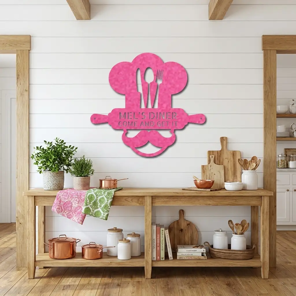 Personalized Diner Metal Wall Art: Where Every Meal is Your Signature Dish