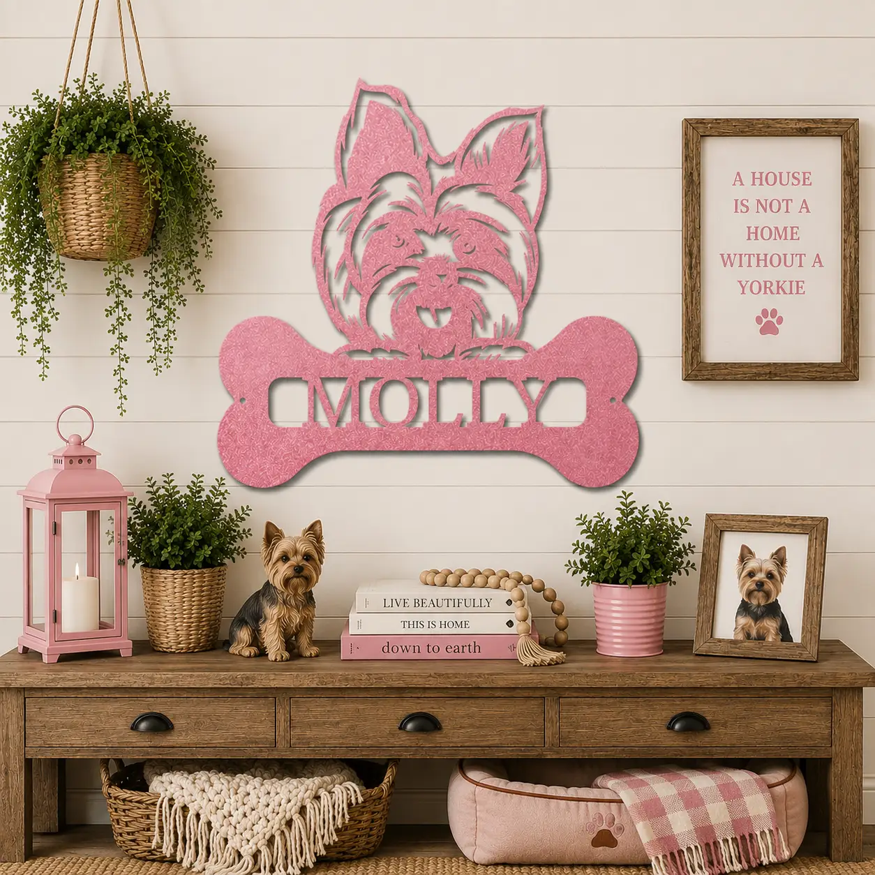 Choose Your Dog Breed Personalized Metal Wall Art – Custom Dog Name Sign, Dog Lover Gift, Laser Cut Steel Wall Hanging