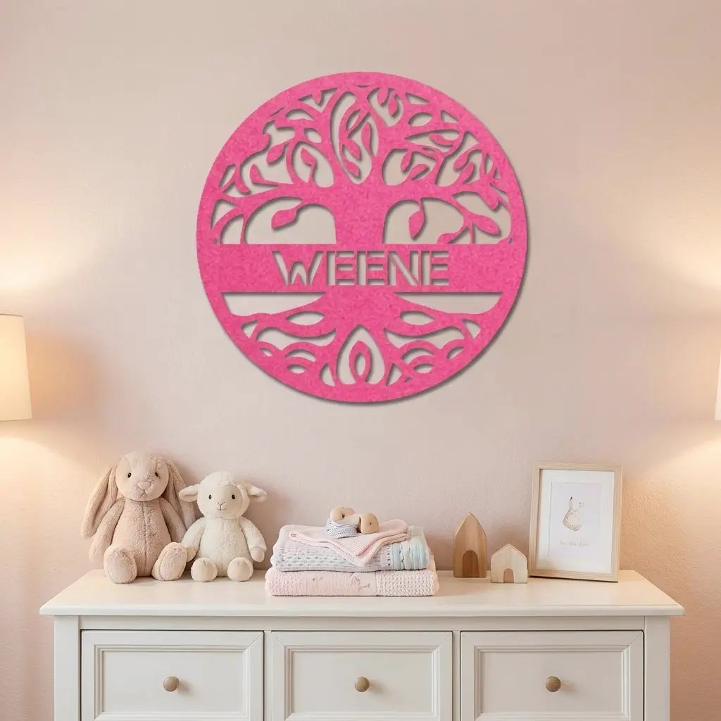 Personalized Tree of Life Metal Wall Art – Custom Family Name Sign – Tree of Life Metal Decor – Nature Inspired Family Wall Decor