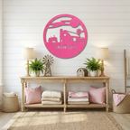 Personalized Farm Life Metal Wall Art | Custom Family Name Farm Sign | Barn, Tractor & Windmill Metal Decor | Rustic Farmhouse Wall Hanging | Made in USA