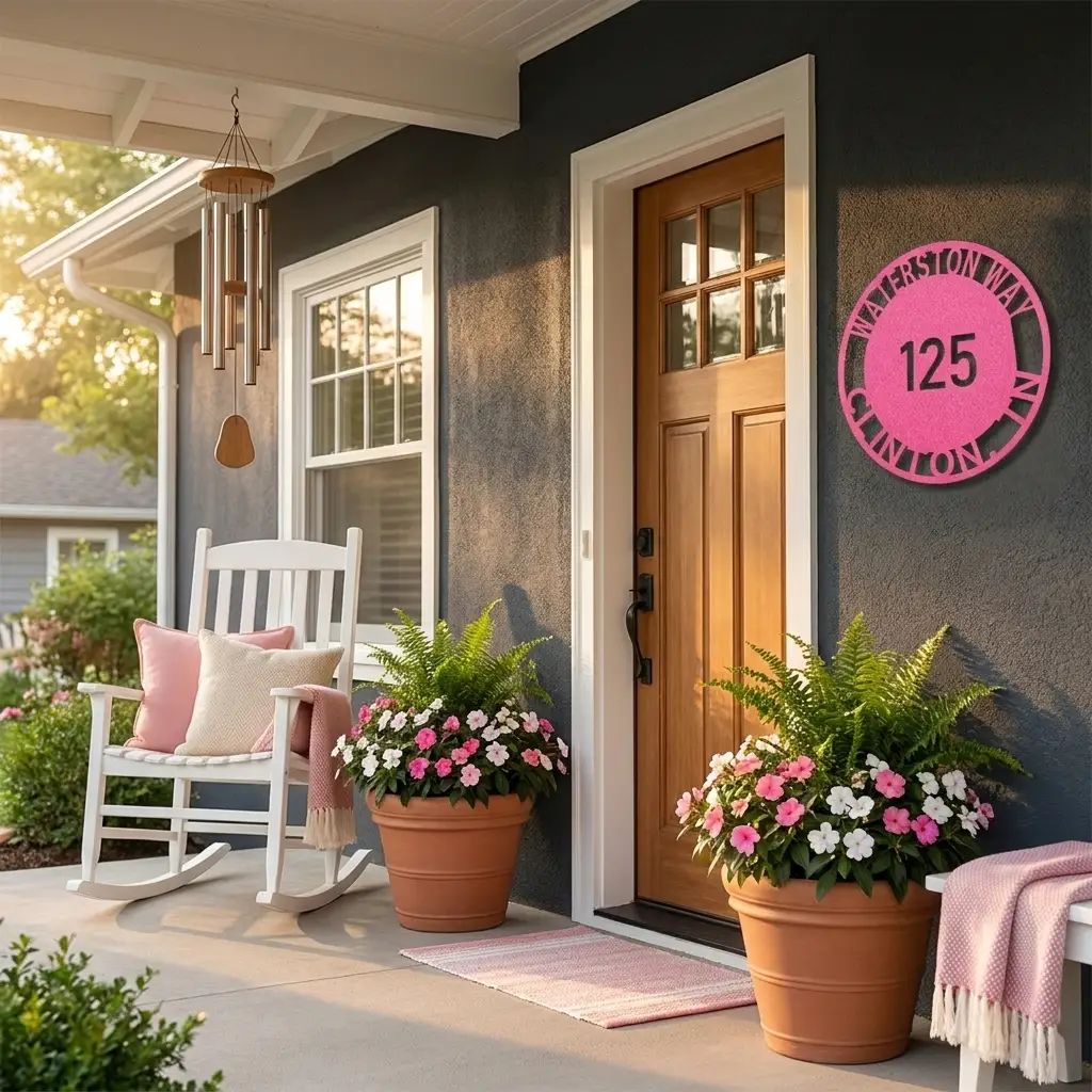 Personalized Address Sign, Custom House Number Sign, Outdoor Metal Address Plaque, Modern House Sign, Housewarming Gift