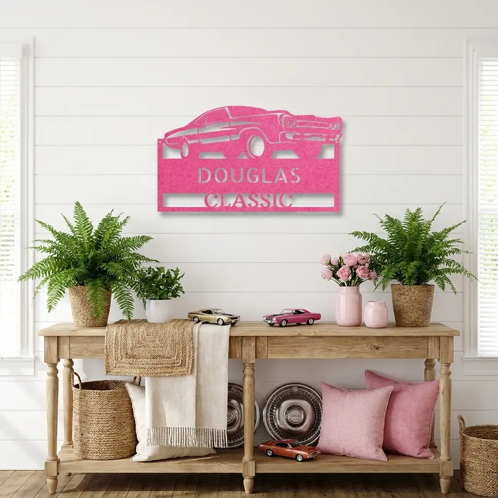 Classic Muscle Car Personalized Metal Wall Art | Custom Garage Sign | Man Cave Decor | Vintage Muscle Car Metal Sign | Personalized Auto Enthusiast Gift | Custom Name Wall Art
