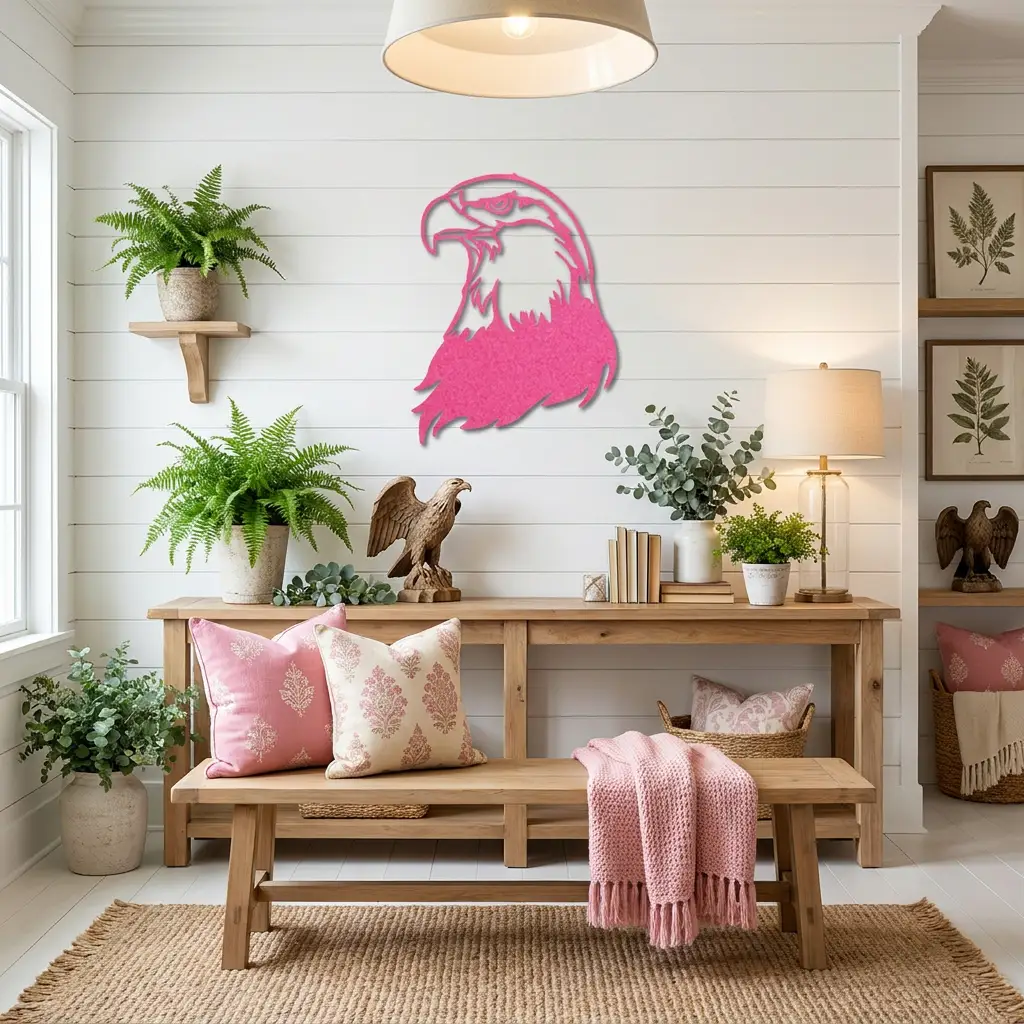 Bald Eagle Metal Wall Art – Patriotic USA Decor – American Eagle Sign – Rustic Wall Decor – Outdoor Metal Art