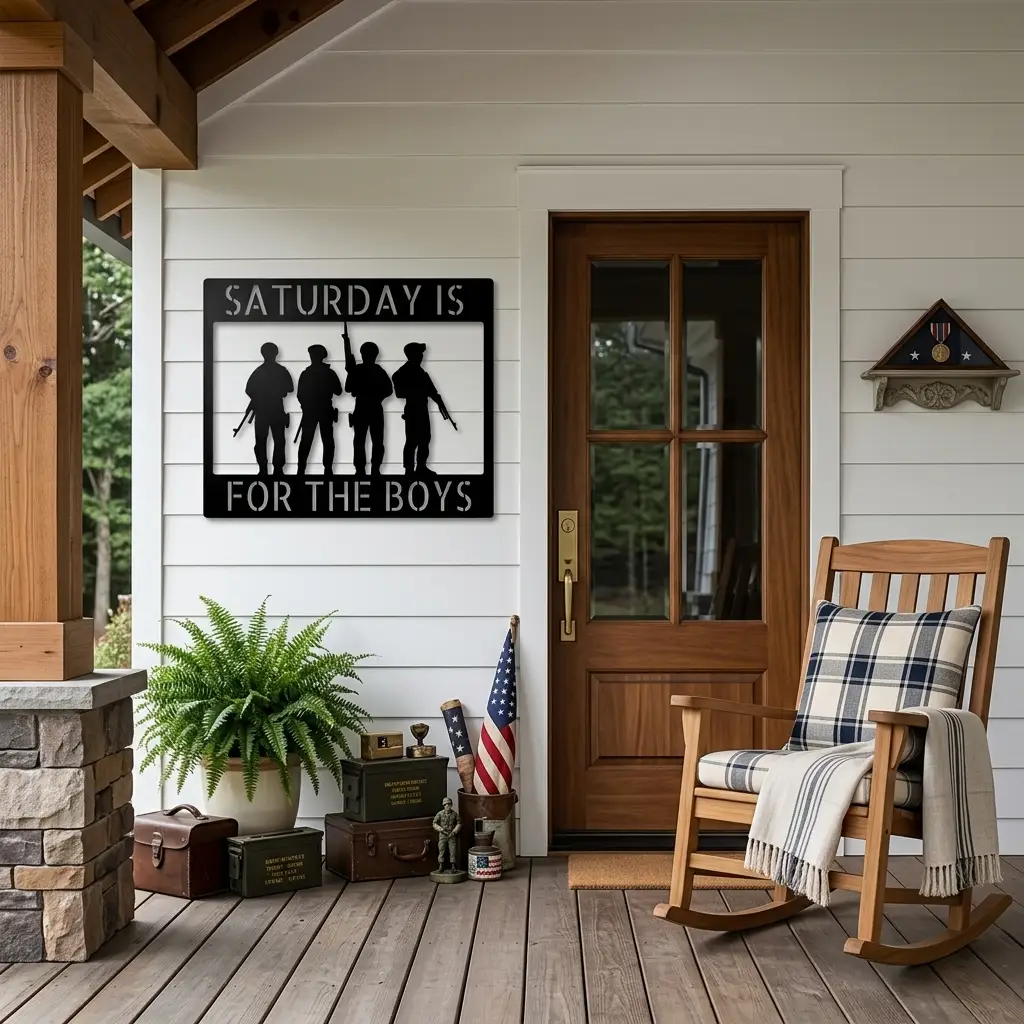 Soldier Personalized Metal Wall Art – Custom Military Sign, Army & Veteran Wall Decor