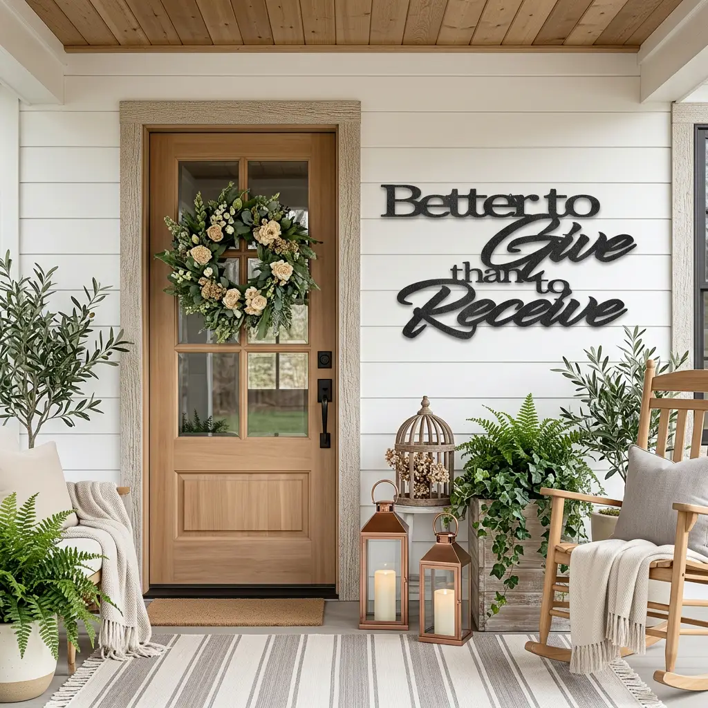 Better to Give Than Receive Quote Indoor Outdoor Steel Wall Sign