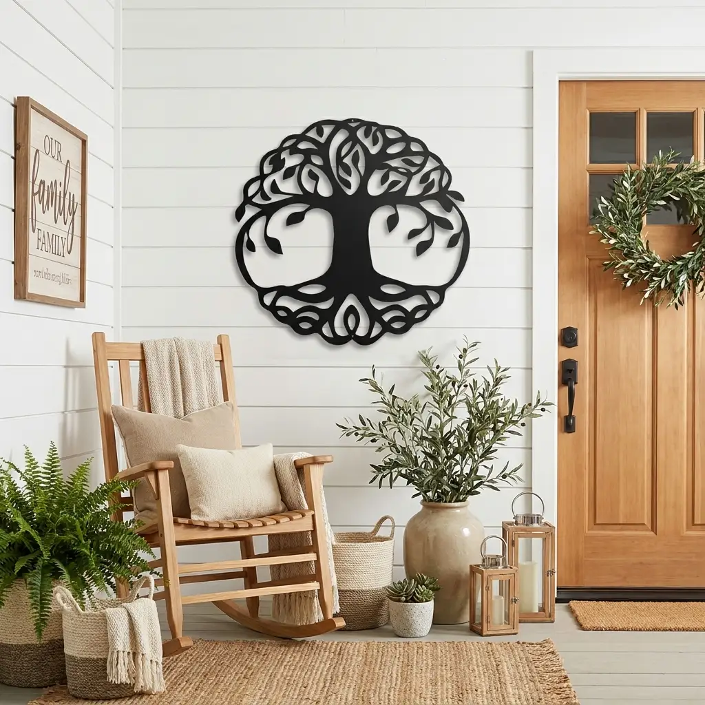 Tree of Life Metal Wall Art | Family Tree Wall Decor | Nature Inspired Home Sign | Housewarming & Family Gift | Made in USA