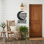 I Love You to the Moon and Back Personalized Metal Wall Art | Custom Couple Name Sign with Date | Romantic Wedding Gift | Anniversary Decor | Made in USA