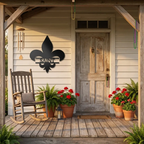 Personalized Fleur De Lis Metal Wall Art – Custom Name Sign – Louisiana Decor – Saints Inspired Wall Decor – Family Name Steel Sign
