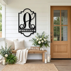 Regal Monogram Custom Name and Initial Metal Wall Art