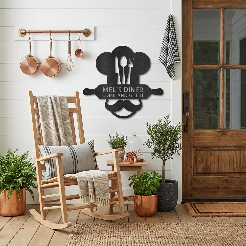 Personalized Diner Metal Wall Art: Where Every Meal is Your Signature Dish