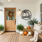 Personalized Pumpkin Metal Wall Art | Custom Family Name Fall Sign | Autumn Harvest Decor | Thanksgiving Wall Hanging | Housewarming Gift | Made in USA