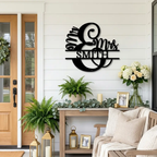 Personalized Mr And Mrs Metal Wall Art Custom Family Name Sign Wedding Decor Monogram Wall Decor Couple Gift Housewarming Sign