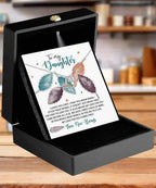 Daughter Birthday, Graduation, Christmas Inspirational Gift - Pray You Know - Love Dancing Heart Pendant Necklace